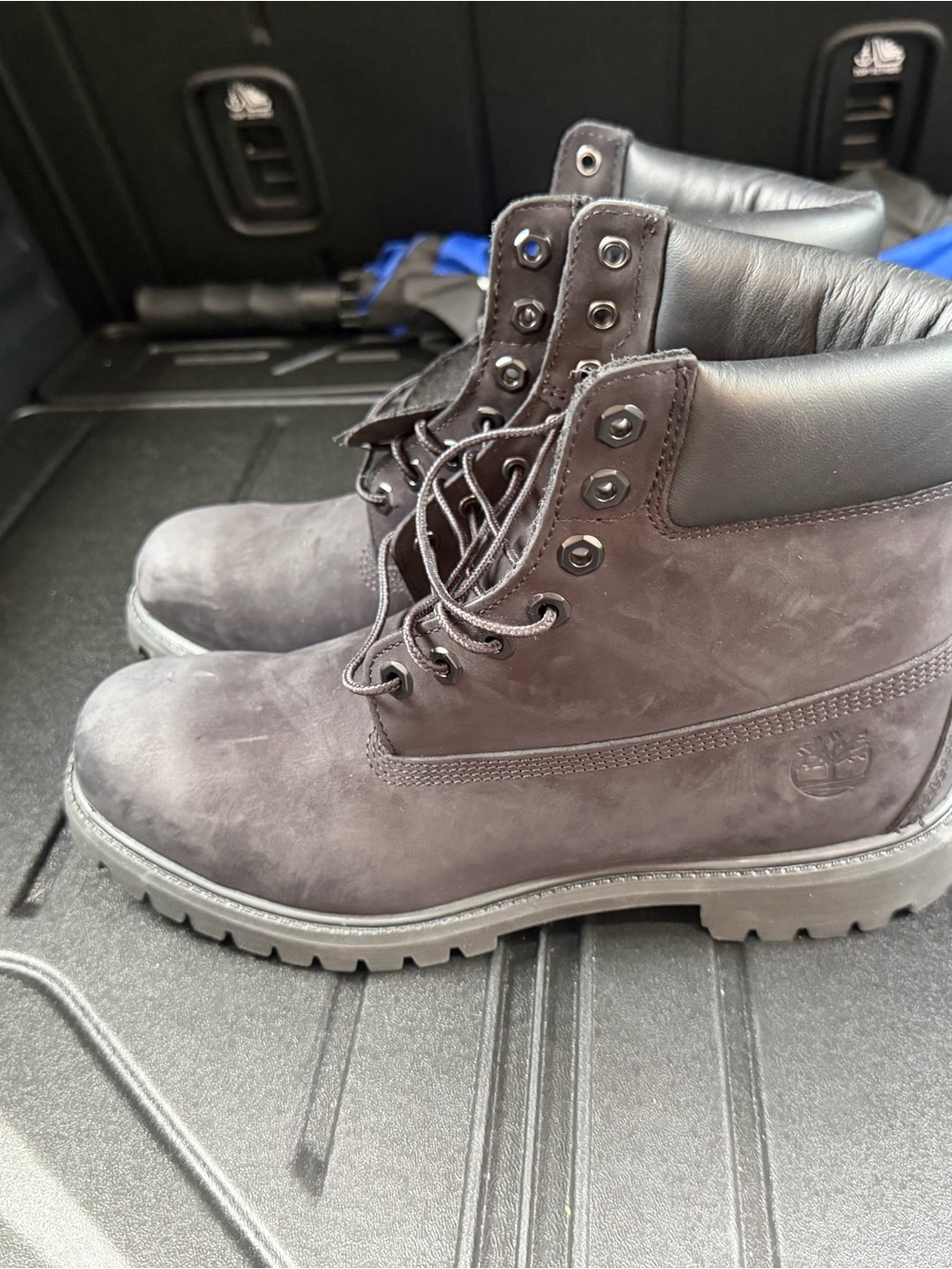 Timberland Black/Brown Nubuck Lace-Up Work Boots